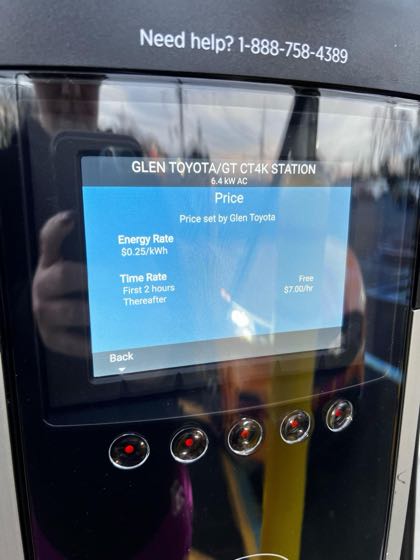 EV charger at Glen Toyota