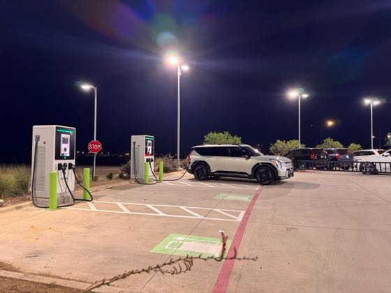 EV charger at 140 KW DC Fast Grubbs/DFW Airport