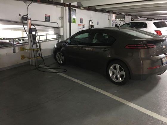 EV charger at Greenway Parking Garage