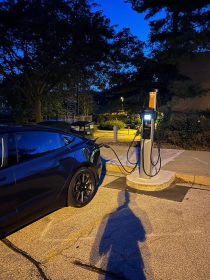 EV charger at Lombard Village Hall - Visitor Parking Lot