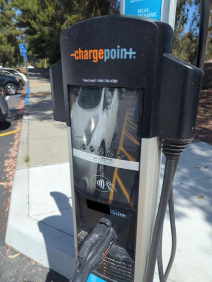 EV charger at Poway Highschool Football Field Parking