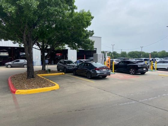 EV charger at McCombs Ford West - Service