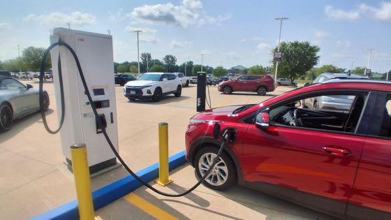 EV charger at DeKalb Sycamore Cadillac
