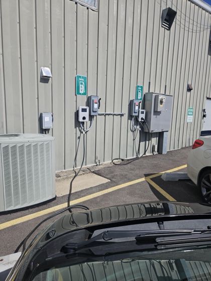 EV charger at Miller Motors Body Shop