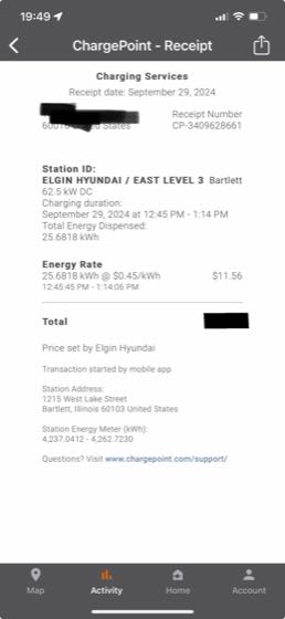 EV charger at Elgin Hyundai