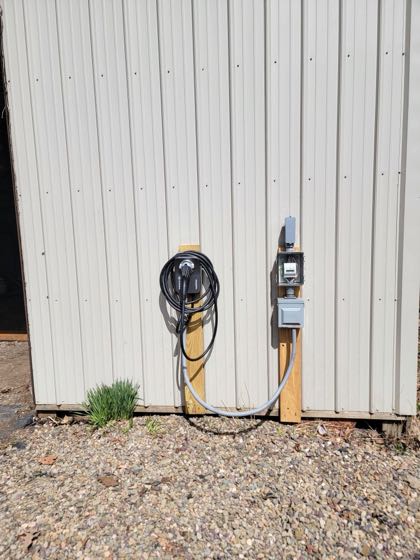 EV charger at Wanna Ruf It Campground