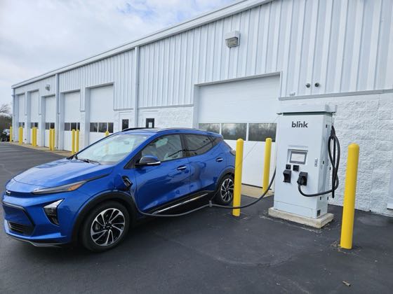 EV charger at Dellen Chevrolet Buick GMC