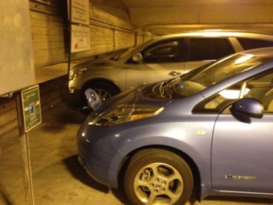 EV charger at Temple Street Garage