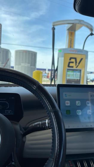 EV charger at Love's Travel Stop Encinal