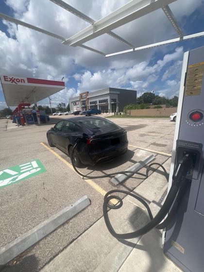 EV charger at Hobby Express Exxon