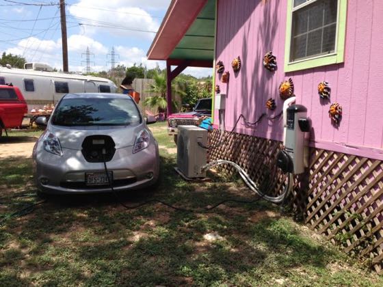 EV charger at Lost Parrot Cabins