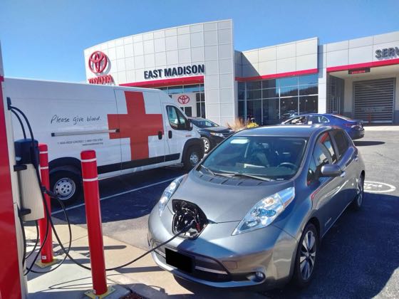 EV charger at East Madison Toyota