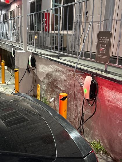 EV charger at Holiday Lodge Hotel