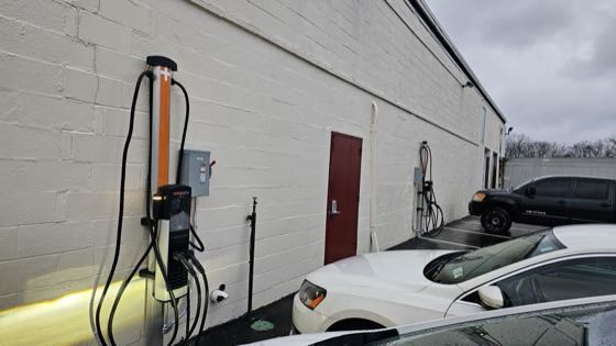 EV charger at Gold Medal Gymnastics Center