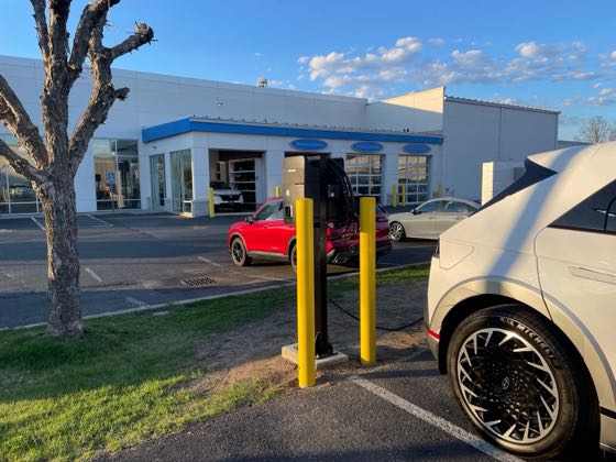 EV charger at Lia CJDR of Northampton - Service