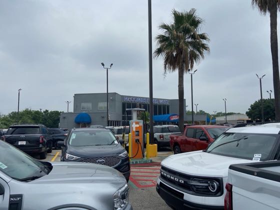 EV charger at McCombs Ford West - AUX Building