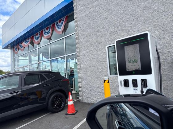 EV charger at Major World Chevrolet