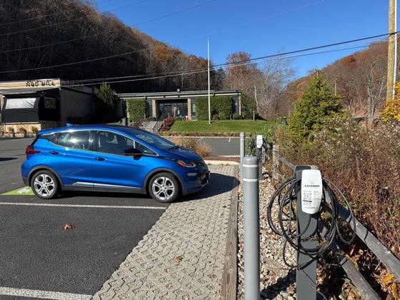 EV charger at Nod Hill Brewery