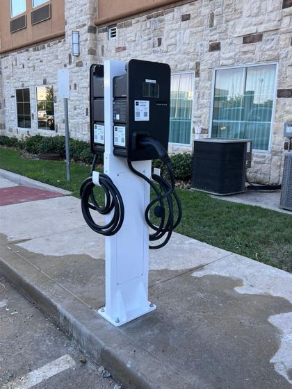 EV charger at JUS Charging Station