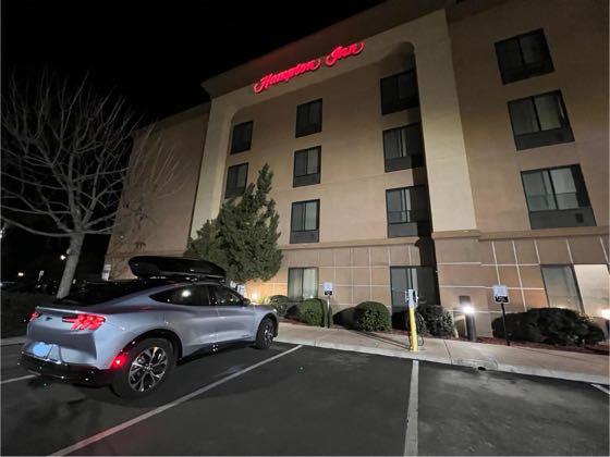 EV charger at Hampton Inn Visalia