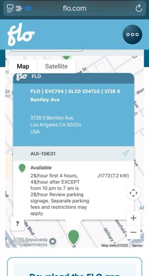EV charger at 3728 S Bentley Ave
