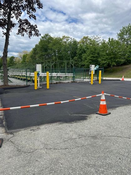 EV charger at Backus Hospital