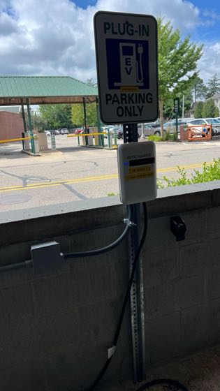 EV charger at Bailey St Garage - Lot 7