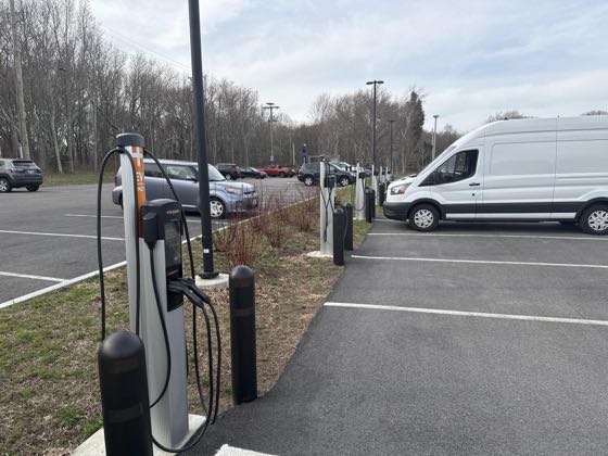 EV charger at University of Rhode Island - Bay Campus