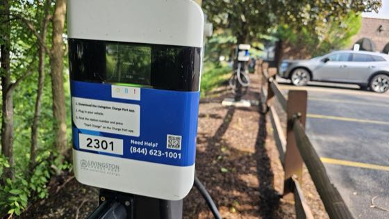 EV charger at Brooks' House of Bar-B-Q
