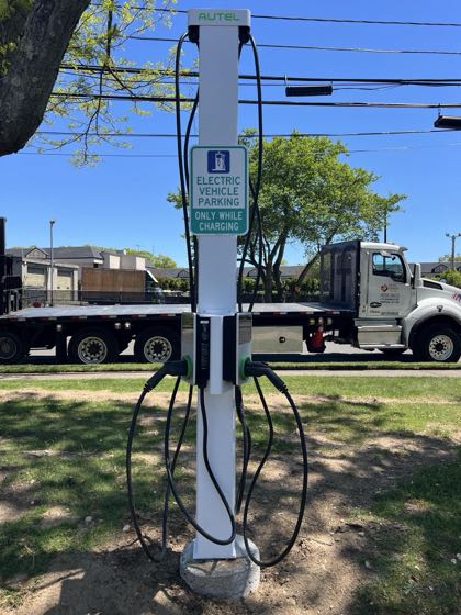 EV charger at CSF Constr