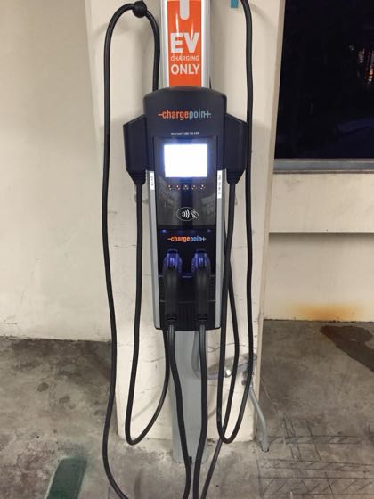 EV charger at The Plaza Tenant Parking Garage