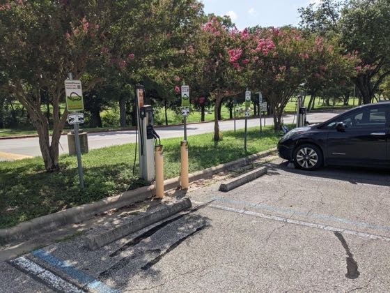 EV charger at Austin Community College - Riverside Campus