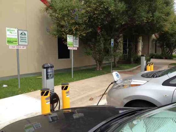 EV charger at Austin Community College Service Center