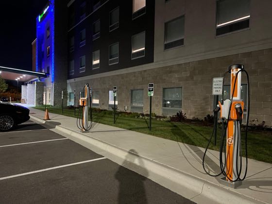 EV charger at Holiday Inn Express & Suites Chicago Schaumburg