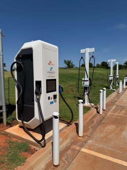 EV charger at Joe Cooper Ford of Edmond