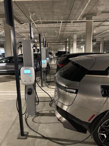 EV charger at Thompson Palm Springs Hotel