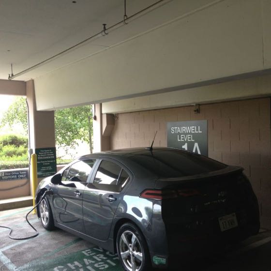 EV charger at Irvine Concourse/Equinox Garage