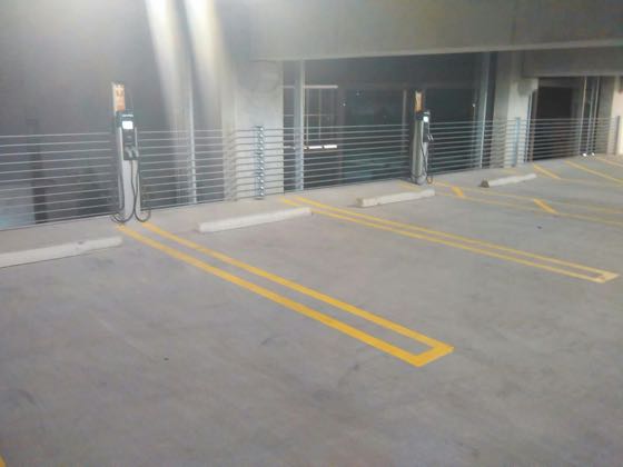 EV charger at AISD Performing Arts Center
