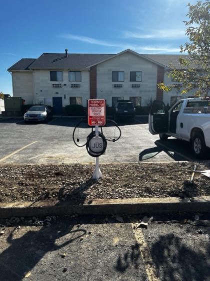 EV charger at JUS Charging Systems