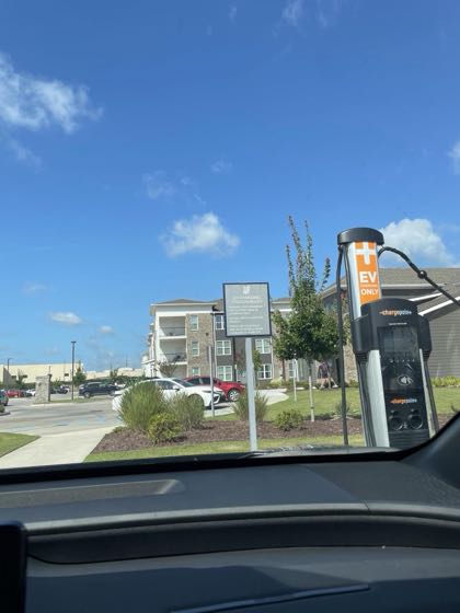 EV charger at The Waters at Settlers Trace