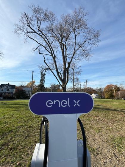 EV charger at Cornwall Park at the Pitch Fork