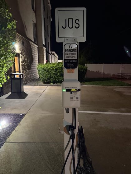 EV charger at Hampton Inn by Hilton
