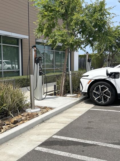 EV charger at Starbucks