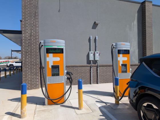 EV charger at HALFTIME Convenience Store Seguin
