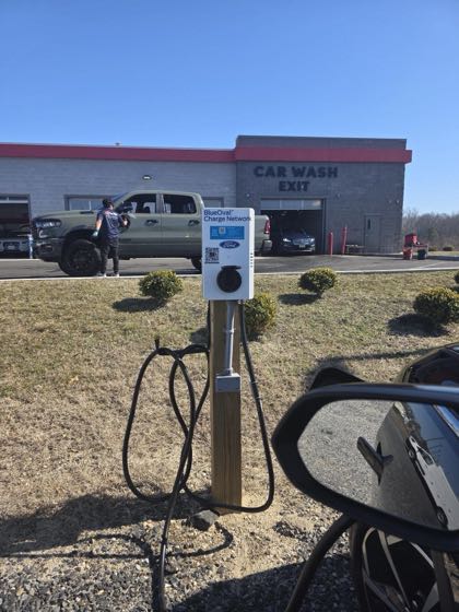 EV charger at Kindle Ford Cape May Car Wash & Detail Center