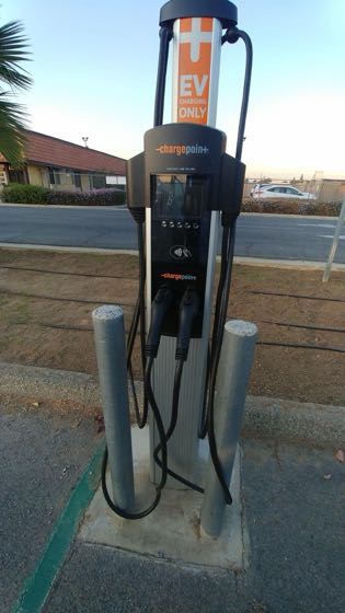 EV charger at Riverside Municipal Airport