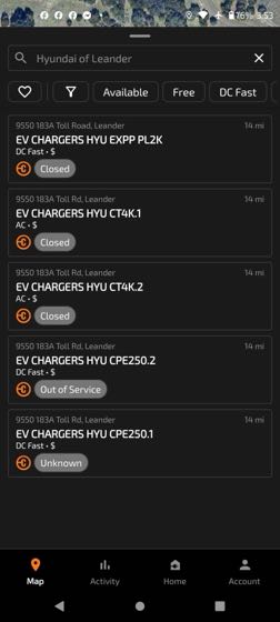 EV charger at Hyundai of Leander