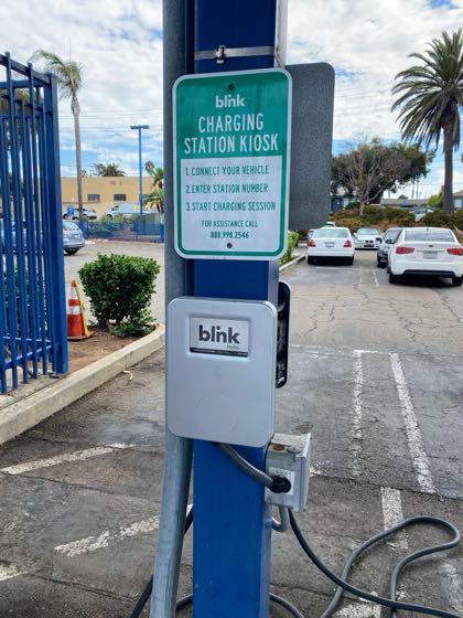 EV charger at Oceanside Transit Center
