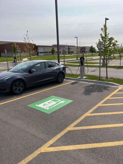 EV charger at Heritage Elementary School