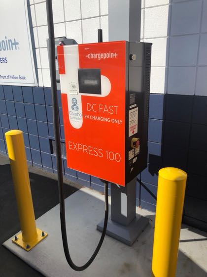 EV charger at Volkswagen of Santa Monica